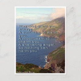 Traditioneller irischer Segen, irische Küste Postkarte