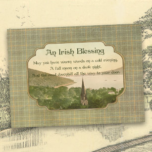 Traditioneller irischer Segen Postkarte