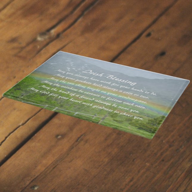 Traditioneller Irish Blessing Valley Regenbogen Schneidebrett (Von Creator hochgeladen)
