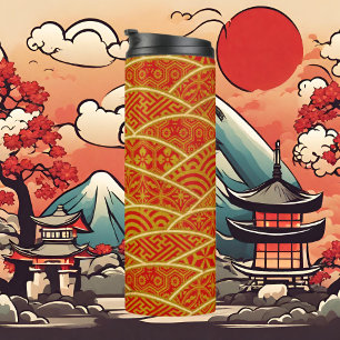 Traditioneller japanischer Thermotumbler Thermosbecher