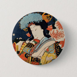 Traditioneller japanischer Toyohara Kunichika-Adel Button