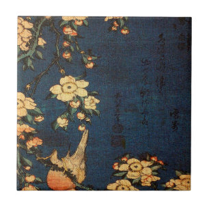 Traditioneller japanischer Vintage-Papierdruck Fliese