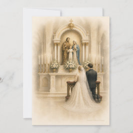 Traditioneller katholischer Hochzeitsschrein Braut