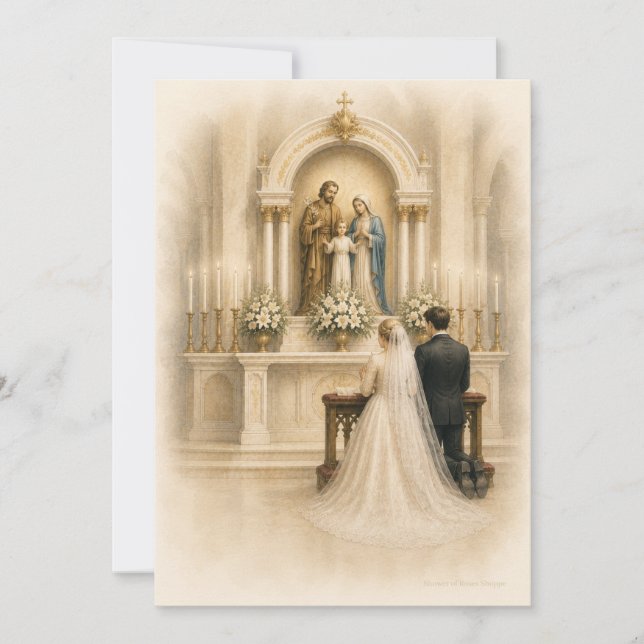 Traditioneller katholischer Hochzeitsschrein Braut (Vorderseite)