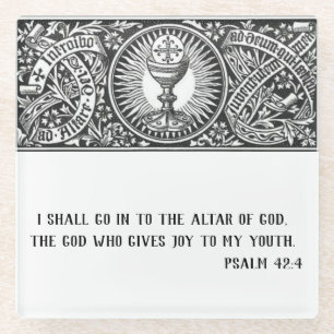 Traditioneller, katholischer religiöser Gebet Prie Glasuntersetzer