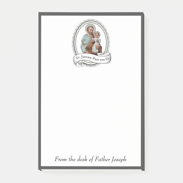 Traditioneller Katholischer St- Josephbaby-Jesuss Post-it Klebezettel (Vorderseite)