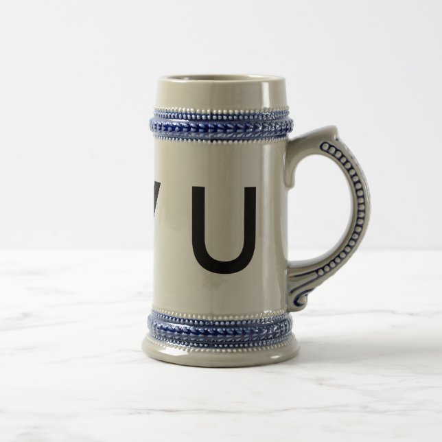 traditioneller Keramik-Bierkrug Bierglas (Rechts)