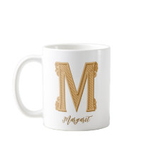 Traditioneller M Anfangsname Coffee Tasse