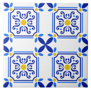 Traditioneller Mittelmeer Portugiesischer Azulejo Fliese