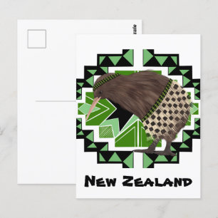Traditioneller neuseeländischer Vogel- Kiwi Bird Postkarte
