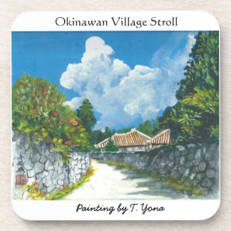 Traditioneller Okinawan Dorf-Malerei-Untersetzer Untersetzer