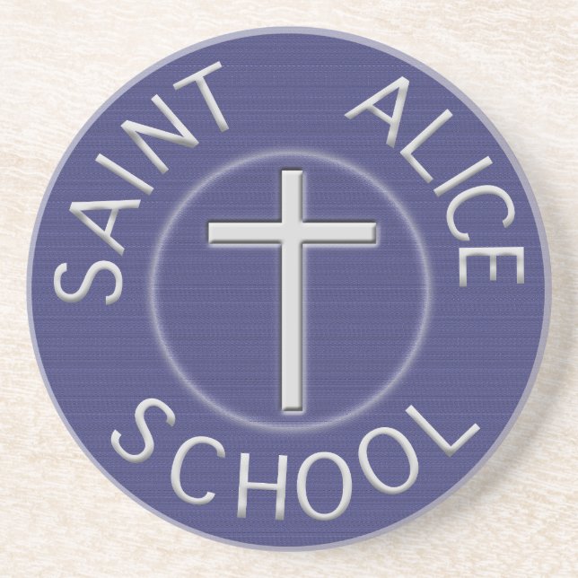 Traditioneller Patch der Saint Alice School Getränkeuntersetzer (Vorne)