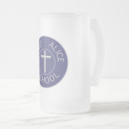 Traditioneller Patch der Saint Alice School Mattglas Bierglas