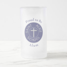 Traditioneller Patch von Saint Alice ist stolz auf Mattglas Bierglas