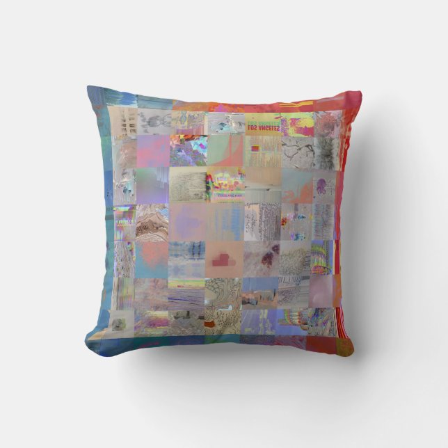 Traditioneller Patchwork Geometrischer Hausschmuck Kissen (Vorderseite)
