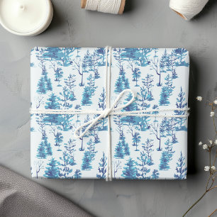 Traditioneller Pinienwald in der Rustikal Geschenkpapier Set