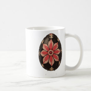 Traditioneller Pysanka-Aufkleber mit Blumenmotiv Kaffeetasse