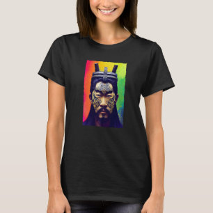 Traditioneller Samurai Warrior mit moderner Drehun T-Shirt