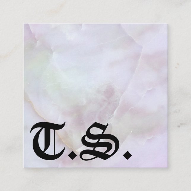 Traditioneller Schwarzer Brief Quadratische Visitenkarte (Vorderseite)