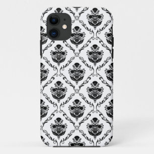 Traditioneller schwarzer Damast Case-Mate iPhone Hülle