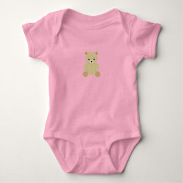 Traditioneller Teddybär mit Herz-Shirt Baby Strampler