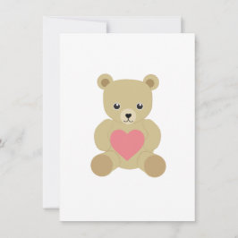 Traditioneller Teddybär mit Herzkarte Feiertagskarte