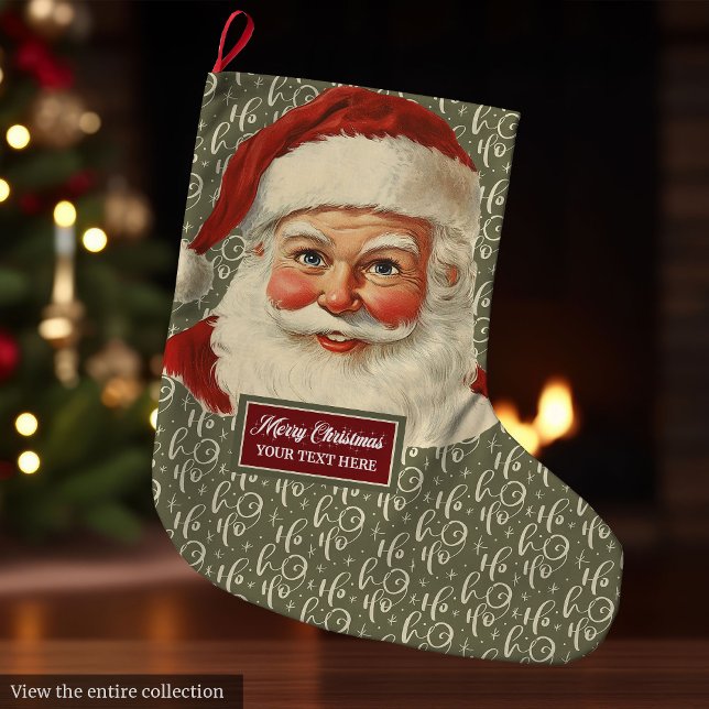 Traditioneller Vintager Santa Claus Strumpf Urlaub Großer Weihnachtsstrumpf (Traditional Vintage Santa Claus Stocking Holiday Gift)