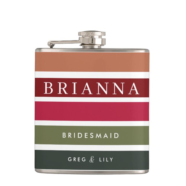Traditioneller Weihnachts-Bridmaid-Hip Flask Flachmann (Vorderseite)