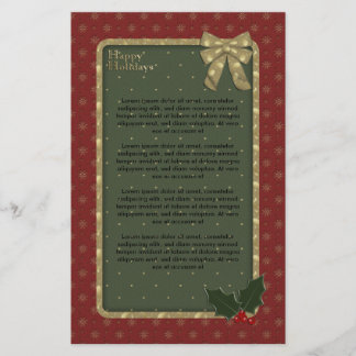Traditioneller Weihnachtsentwurf Briefpapier