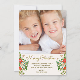 Traditioneller Weihnachtskranz ein Foto Mitteilungskarte