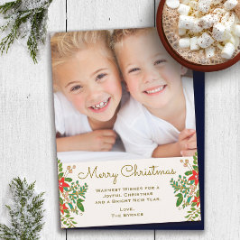 Traditioneller Weihnachtskranz ein Foto Mitteilungskarte