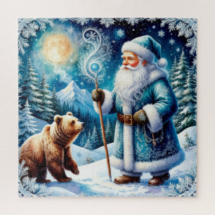 Traditioneller Weihnachtsmann in einer festlichen  Puzzle