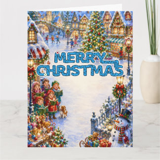 Traditioneller Weihnachtsmarkt Frohe Weihnachten Karte