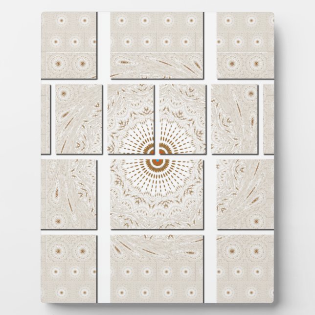 Traditionelles afrikanisches Motiv Mosaik Art Prin Fotoplatte (Vorderseite)