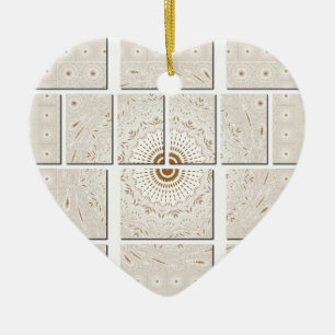 Traditionelles afrikanisches Motiv Mosaik Art Prin Keramik Ornament