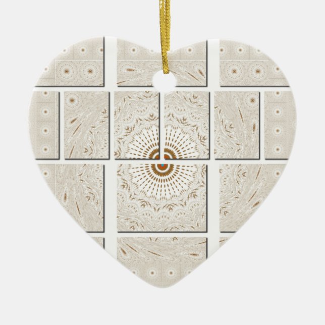 Traditionelles afrikanisches Motiv Mosaik Art Prin Keramik Ornament (Vorne)