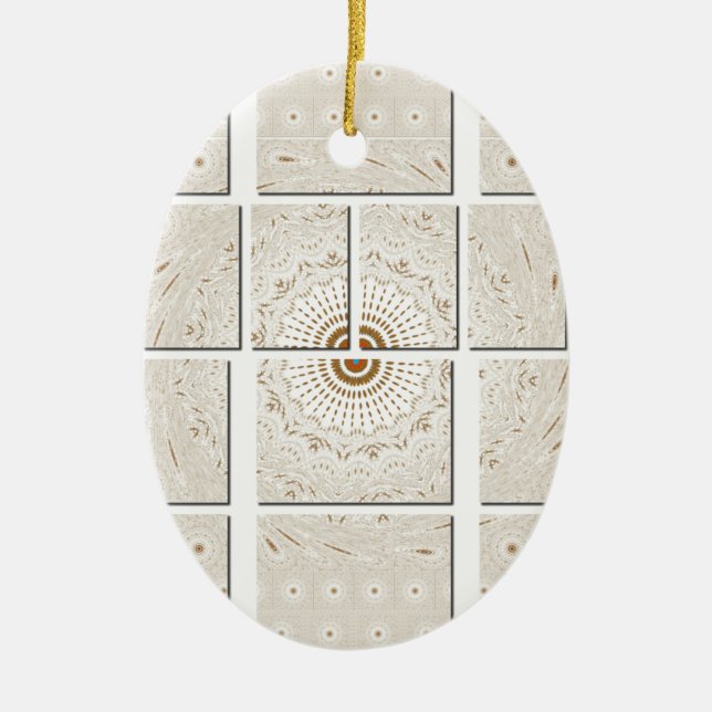 Traditionelles afrikanisches Motiv Mosaik Art Prin Keramikornament (Vorne)