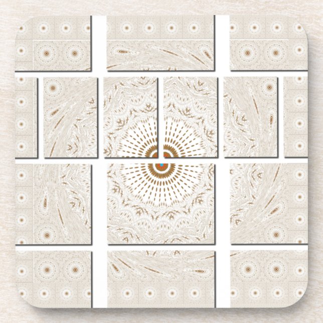 Traditionelles afrikanisches Motiv Mosaik Art Prin Untersetzer (Vorderseite)