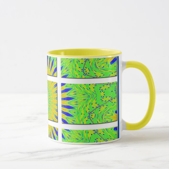 Traditionelles Afrikanisches Schwarzes 11 oz Ringe Tasse (Rechts)