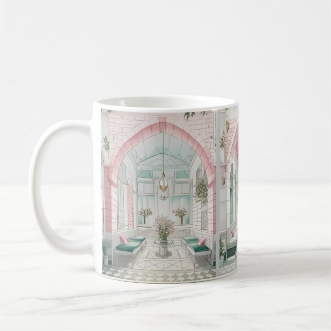Traditionelles arabisches Haus-Design Damaskus Kaffeetasse (Links)