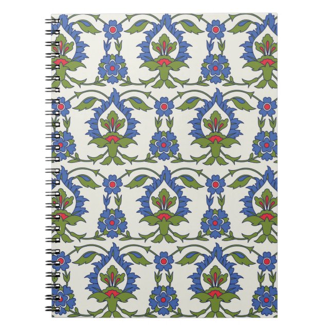 Traditionelles arabisches nahtloses Ornament. Türk Notizblock (Vorderseite)