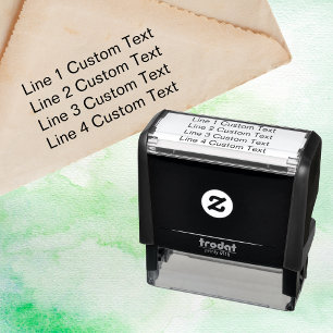 Traditionelles, benutzerdefiniertes Geschäft 4 Zei Permastempel