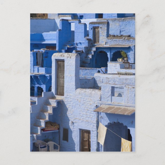 Traditionelles blaues Gemälde, Jodphur Postkarte (Vorderseite)