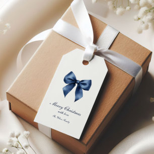 Traditionelles blaues Weihnachtsfest Geschenkanhänger