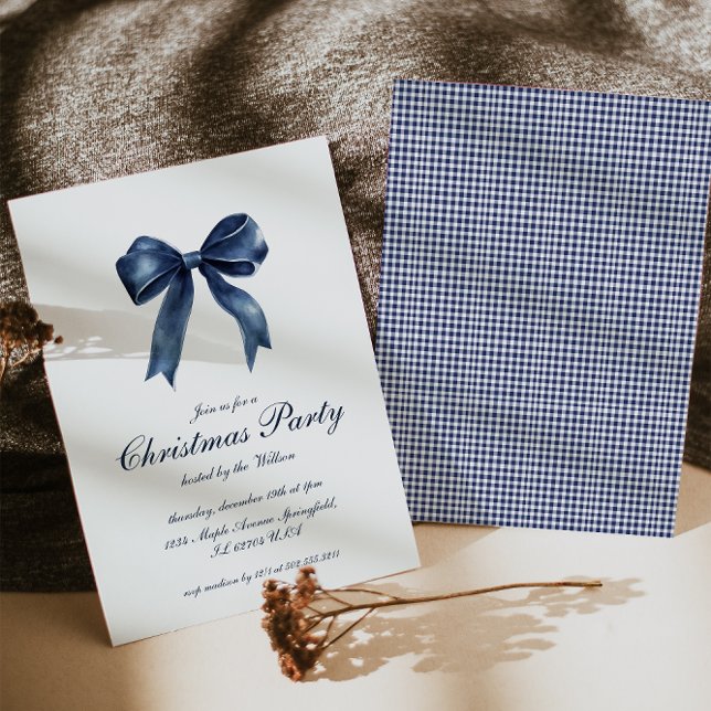 Traditionelles Blue Knot Christmas Party Einladung (Von Creator hochgeladen)