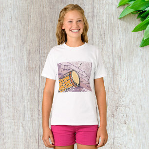 Traditionelles Bongotrommel mit Musiknoten T-Shirt