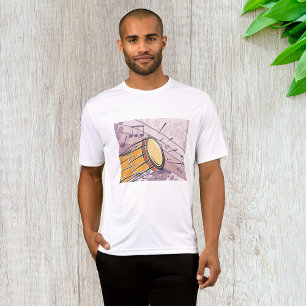 Traditionelles Bongotrommel mit Musiknoten T-Shirt
