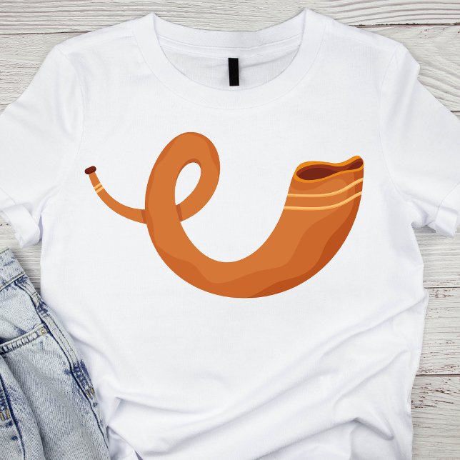 Traditionelles Braun Shofar T-Shirt (Von Creator hochgeladen)