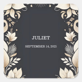 Traditionelles Brautparty zur Verlängerung der Ehe Quadratischer Aufkleber