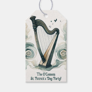Traditionelles Celtic Harp St. Patrick's Day Party Geschenkanhänger